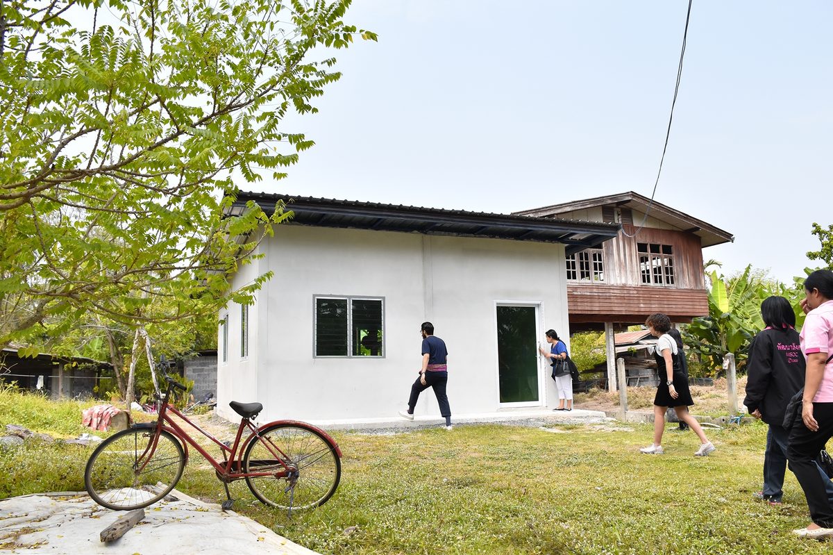 Children playing in community